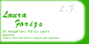 laura forizs business card